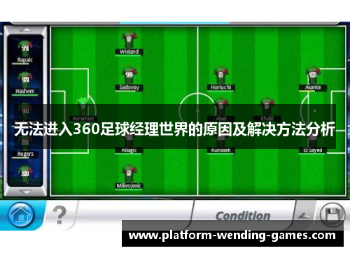 无法进入360足球经理世界的原因及解决方法分析 无法进入360足球经理世界的原因及解决方法分析