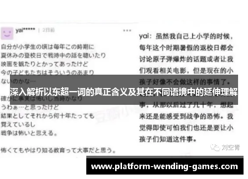 深入解析以东超一词的真正含义及其在不同语境中的延伸理解 深入解析以东超一词的真正含义及其在不同语境中的延伸理解